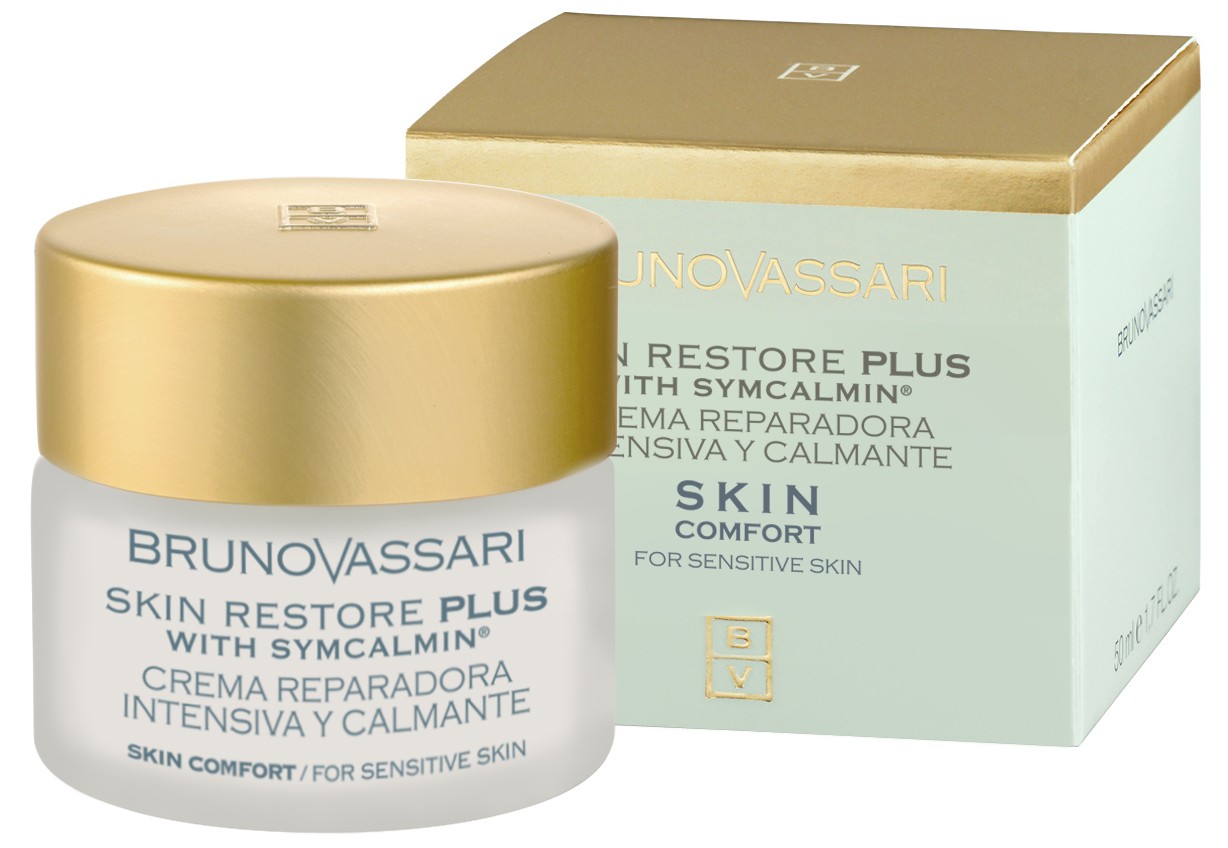 Crema Calmanta si Intens Reparatoare Pentru Tenul Sensibil 50ml - Skin Restore Plus - Bruno Vassari